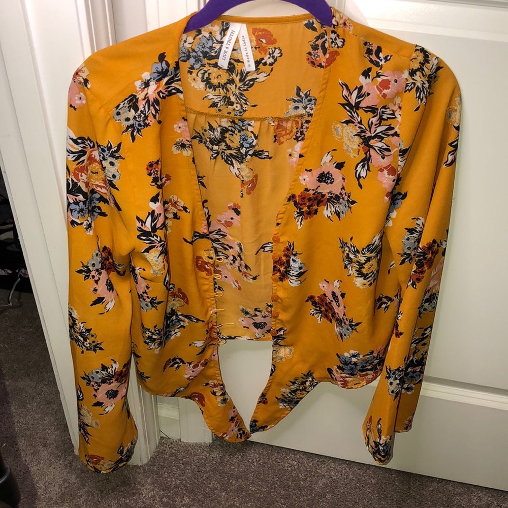 Floral button up blouse